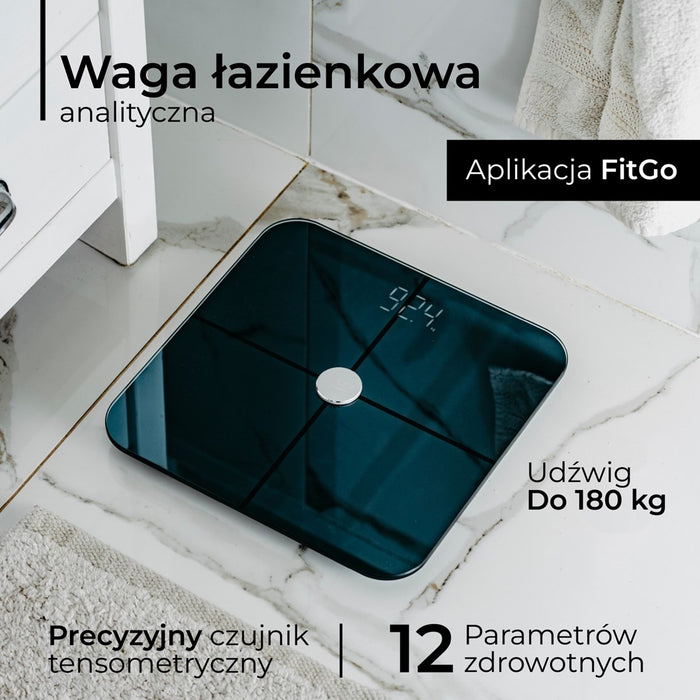 Черен кантар за баня ADLER 8187b