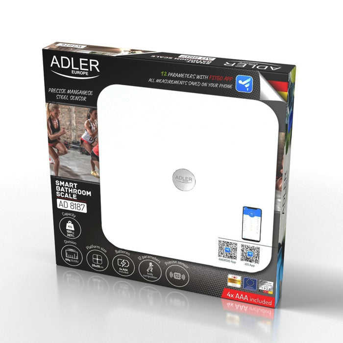ADLER AD 8187 везна за баня, бяла