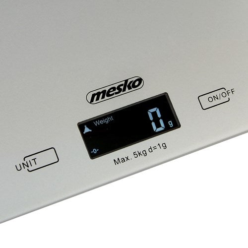 Mesko MS 3145 Електронна кухненска везна, сива, за плот, правоъгълна