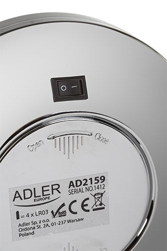 Огледало за грим Adler AD 2159, свободностоящо, хром