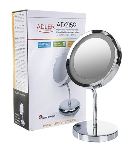 Огледало за грим Adler AD 2159, свободностоящо, хром
