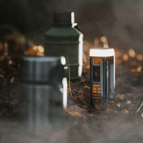 Adler AD 1920 Аварийно радио, соларен панел / манивела / външна батерия 4500 mAh, черен