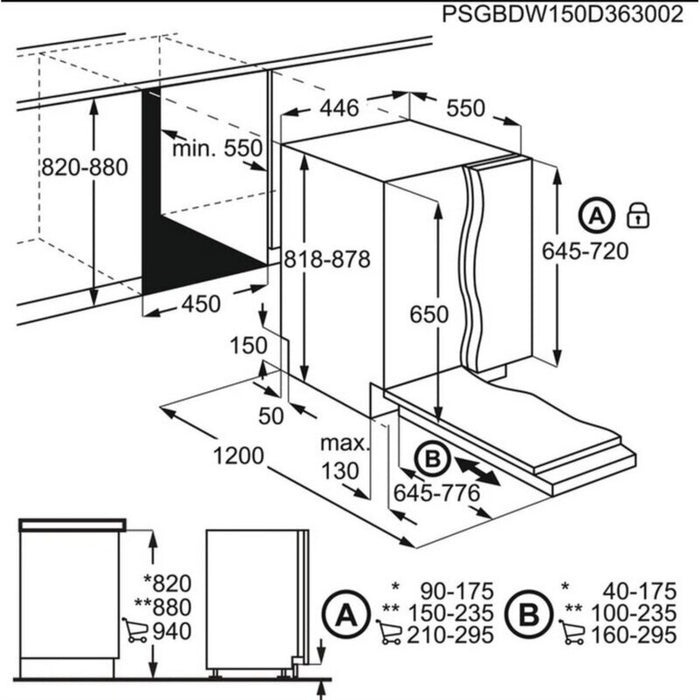 Съдомиялна за вграждане AEG FSE72517P