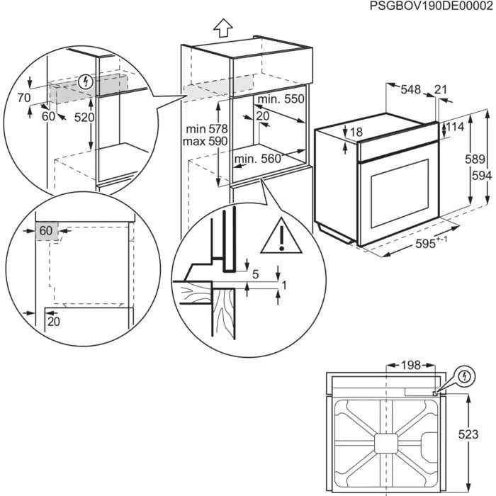 Фурна за вграждане AEG NBU5A43PB(ST) , 72 , А++ , Сензорно