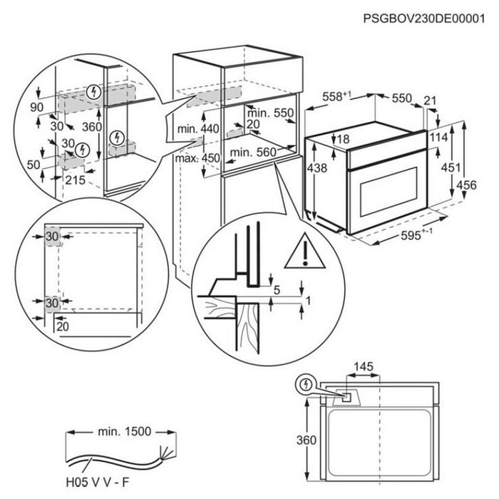 Фурна за вграждане AEG NKK9N821T (ST) , Сензорно , 44