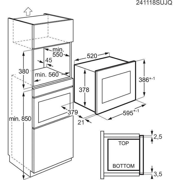 Микровълнова за вграждане AEG OS5GM251EB