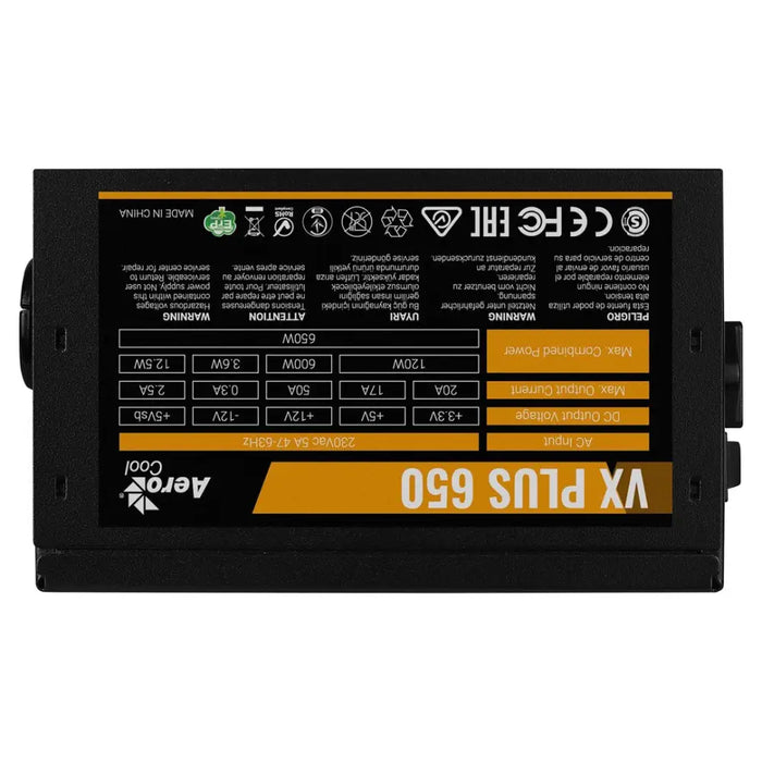 Aerocool VX PLUS 650 захранване 650 W 20 + 4 pin ATX ATX