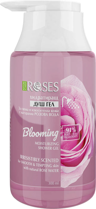 Хидратиращ душ гел с роза Blooming, 300 ml