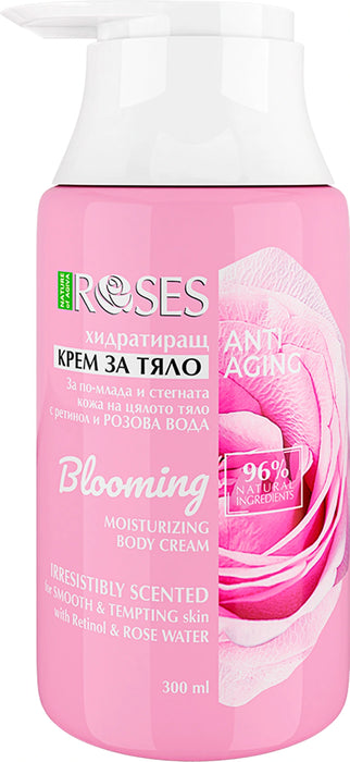 Хидратиращ крем за тяло с розова вода Anti-Aging, 300 ml