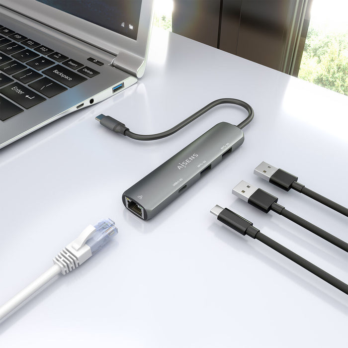 USB извод Aisens ASUC-4P039-GR Сив