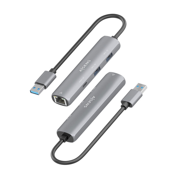 USB извод Aisens ASUC-4P035-GR Сив