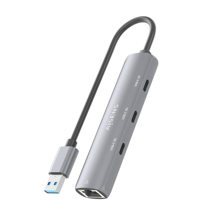 USB извод Aisens ASUC-4P037-GR Сив