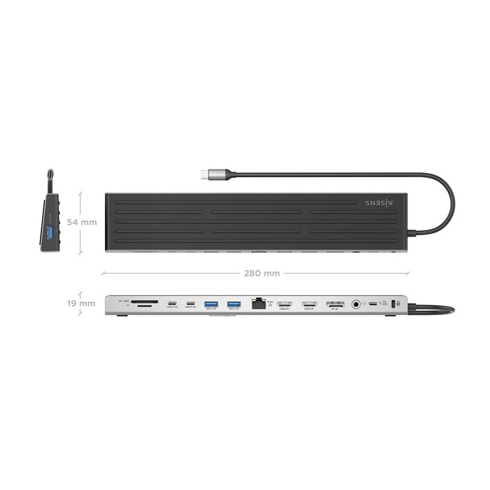 USB извод Aisens ASUC-13P042-GR Сив
