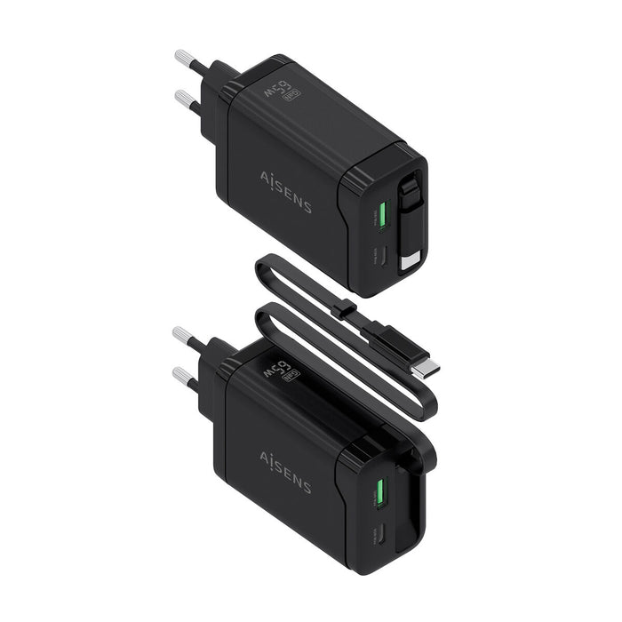 Зарядно за стена Aisens ASCH-65W3P071-BK Черен