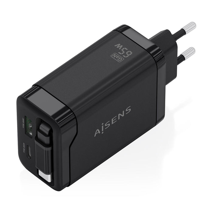 Зарядно за стена Aisens ASCH-65W3P071-BK Черен