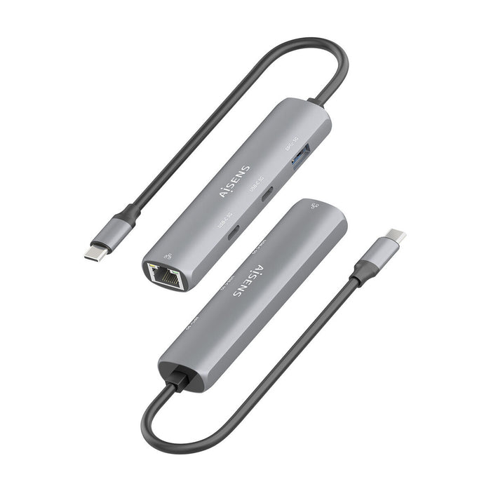 USB извод Aisens ASUC-4P040-GR Сив
