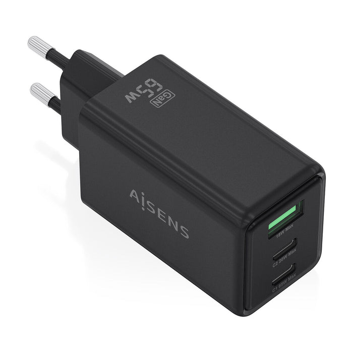 Зарядно за стена Aisens ASCH-65W3P073-BK Черен