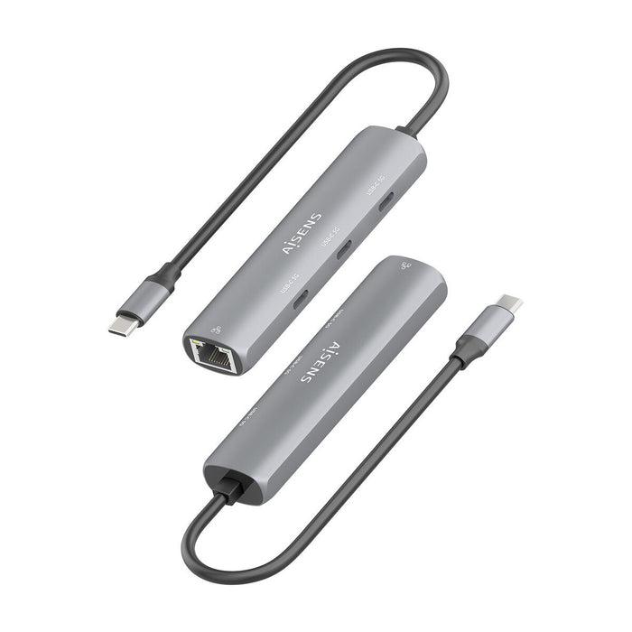 USB извод Aisens ASUC-4P041-GR Сив