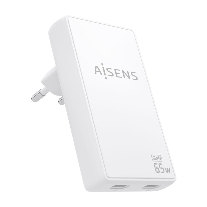 Зарядно за стена Aisens ASCH-65W2P077-W Бял 65 W