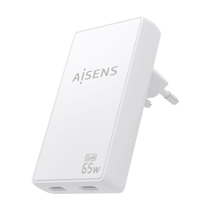 Зарядно за стена Aisens ASCH-65W2P077-W Бял 65 W
