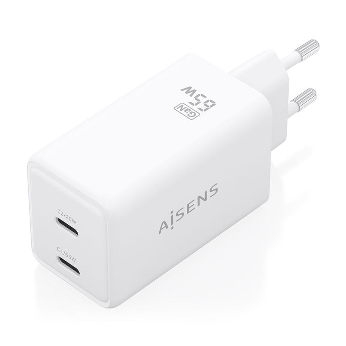 Зарядно за стена Aisens ASCH-65W2P078-W Бял 65 W