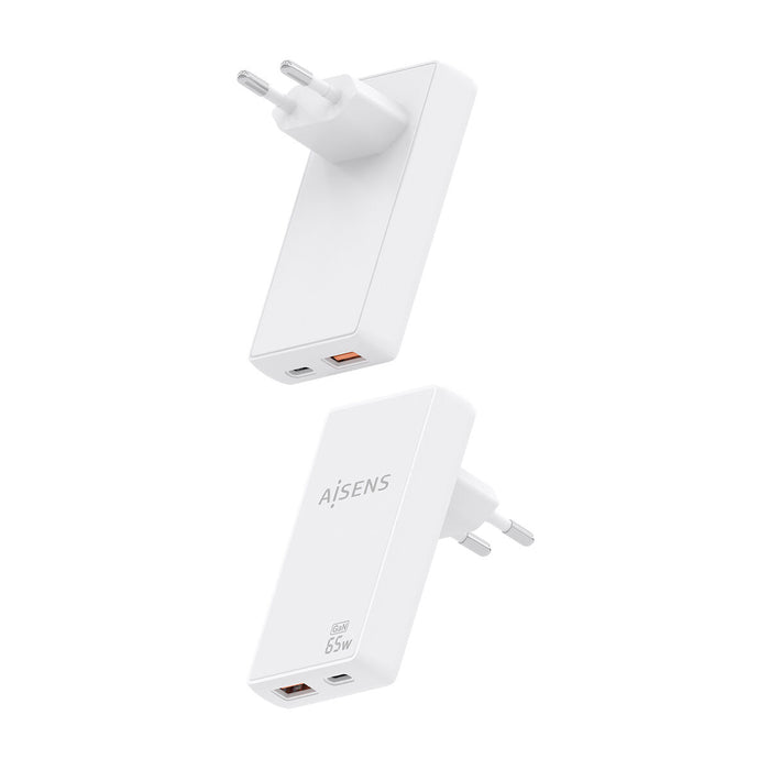 Преносима батерия Powerbank Aisens ASCH-65W2P076-W Бял