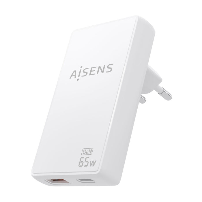 Преносима батерия Powerbank Aisens ASCH-65W2P076-W Бял