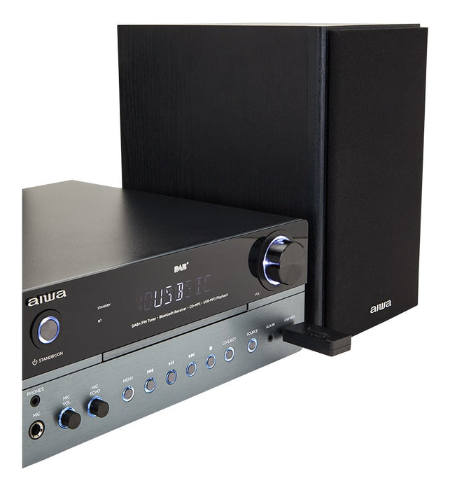 Aiwa MSBTU-700DAB домашна аудио система Домашна аудио микро система 25 W Арктическо синьо, Черен