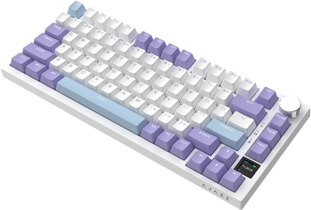 Механична клавиатура AJAZZ – AK820 Pro, безжична, Flying Fish, RGB, лилава