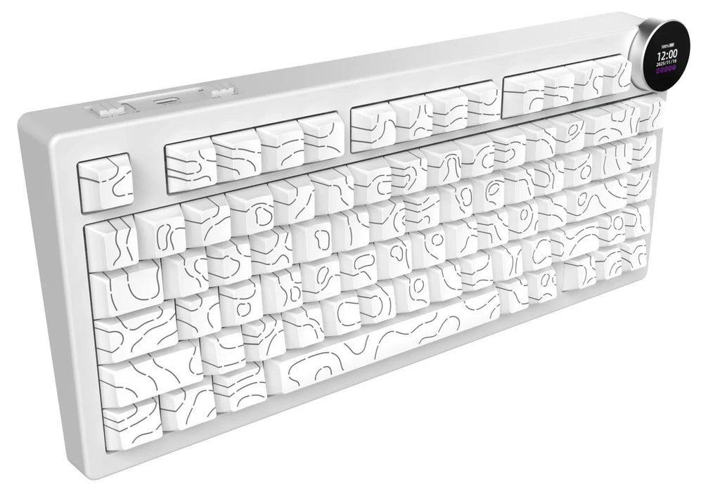 Механична клавиатура AJAZZ - AK820 V2 PRO, безжична, Ajazz White Peach, RGB, бяла