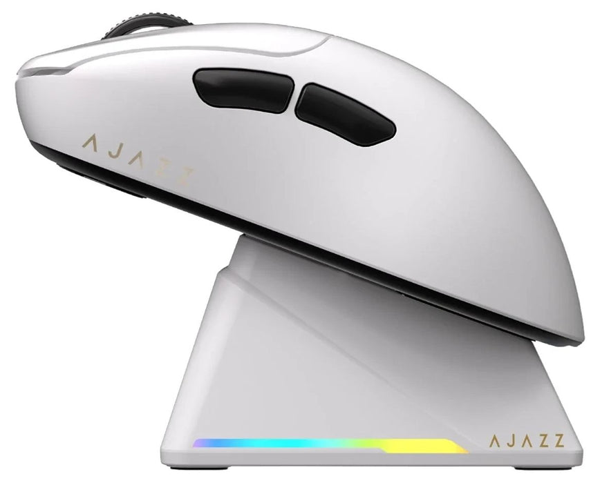 Гейминг мишка Ajazz - AJ179 Pro, 8K, оптична, безжична, бяла