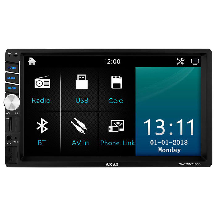 Авто Ресийвър AKAI CA-2DIN7135S BT BLUETOOTH, 4 X 25 W, USB