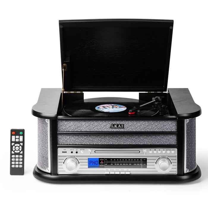 AKAI Gramofon с CD и касетка за разтваряне ATT-350CC