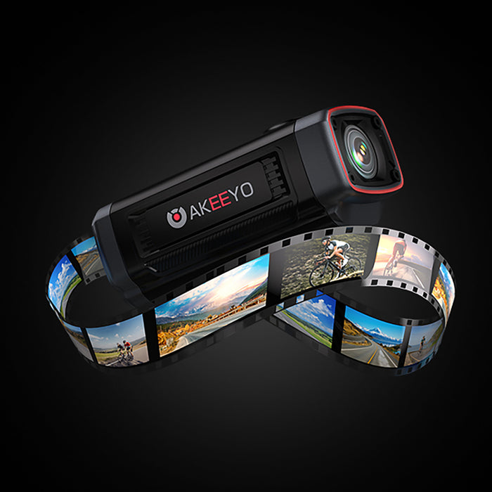 AKEEYO 710 Lite Екшън камера за кормило за велосипеди и мотоциклети - черна