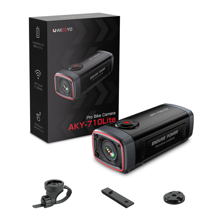AKEEYO 710 Lite Екшън камера за кормило за велосипеди и мотоциклети - черна