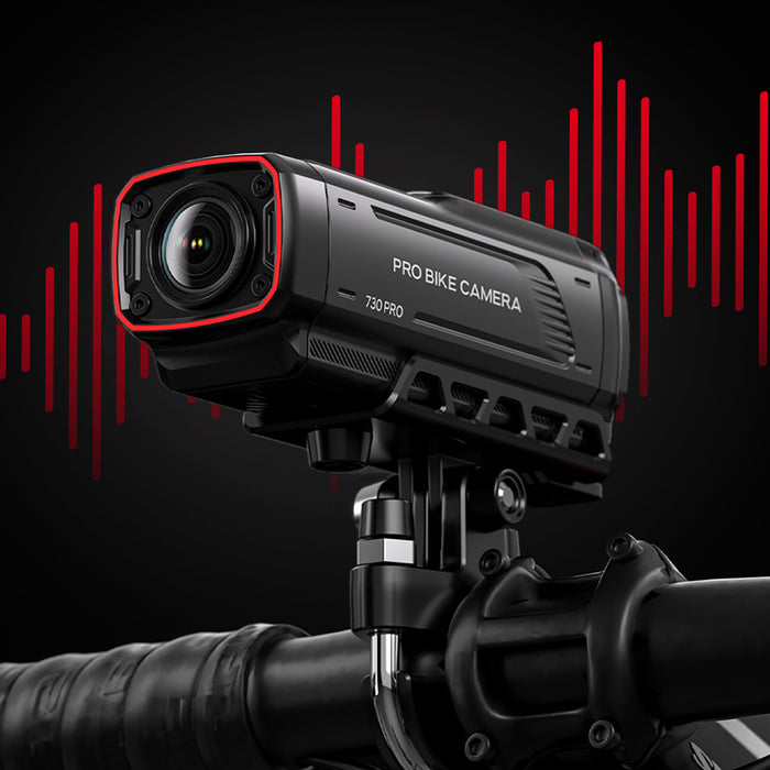 AKEEYO 730Pro 4K Видеорекордер за кормило Спортна камера за велосипеди и мотоциклети - Черна