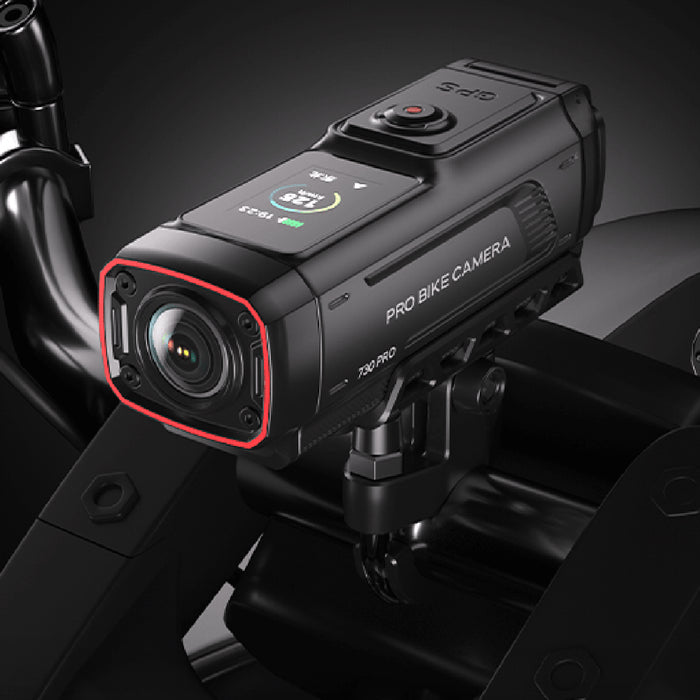 AKEEYO 730Pro 4K Видеорекордер за кормило Спортна камера за велосипеди и мотоциклети - Черна