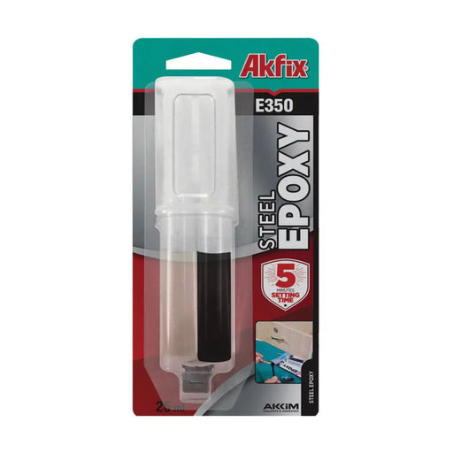 AKFIX 2K ЕПОКСИДНО ЛЕПИЛО ТЕЧНА СТОМАНА 25 ML AKFIX
