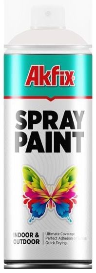 Спрей боя Akfix - RAL9003, 400 ml, гланц, бял