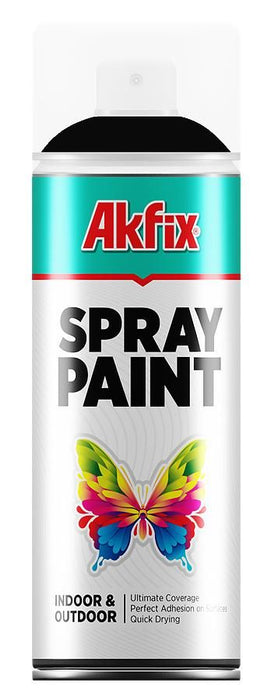 Спрей боя Akfix - RAL9005, 400 ml, мат, черен