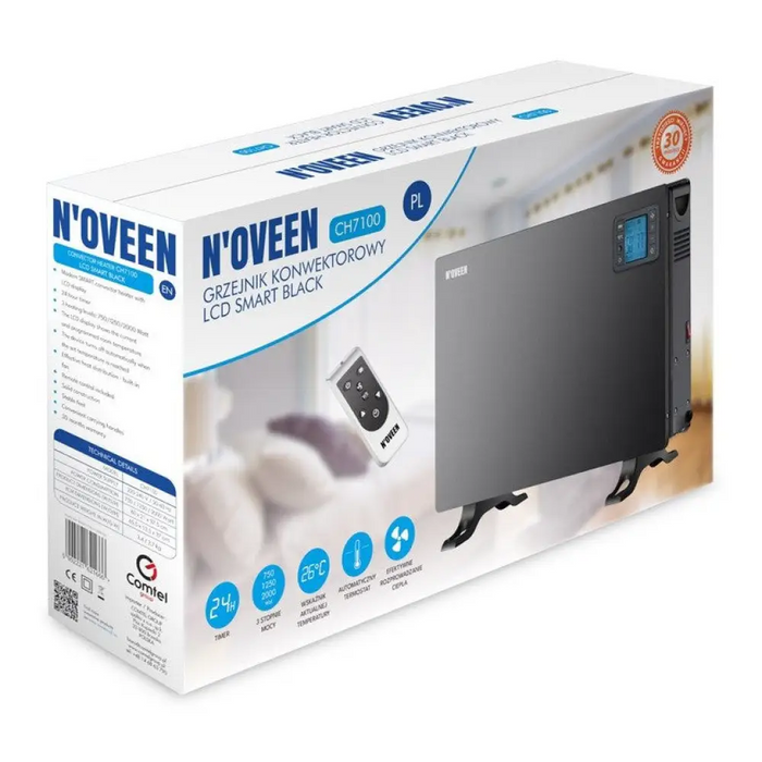 КОНВЕКТОРЕН НАГРЕВАТЕЛ NOVEEN CH7100 LCD SMART ЧЕРЕН