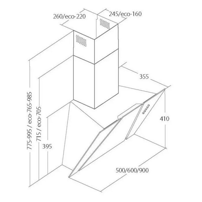 Akpo WK-4 Cetias Eco 50 Стенен черен