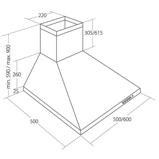 Akpo WK-4 Classic Eco 60 Аспиратор за комини бял