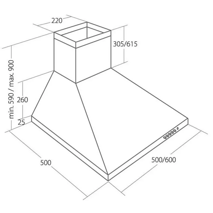 Akpo WK-4 Classic Eco 60 Аспиратор за комини бял