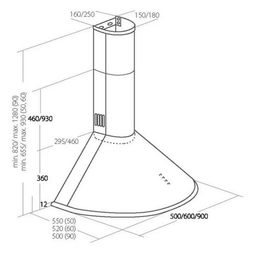 Akpo WK-4 Dandys 50 Стенен черен