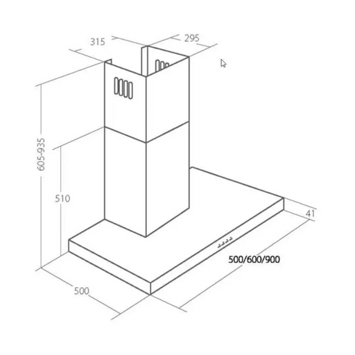 Akpo WK-4 Feniks Slim Glass 60 INOX ECO Стенен монтаж