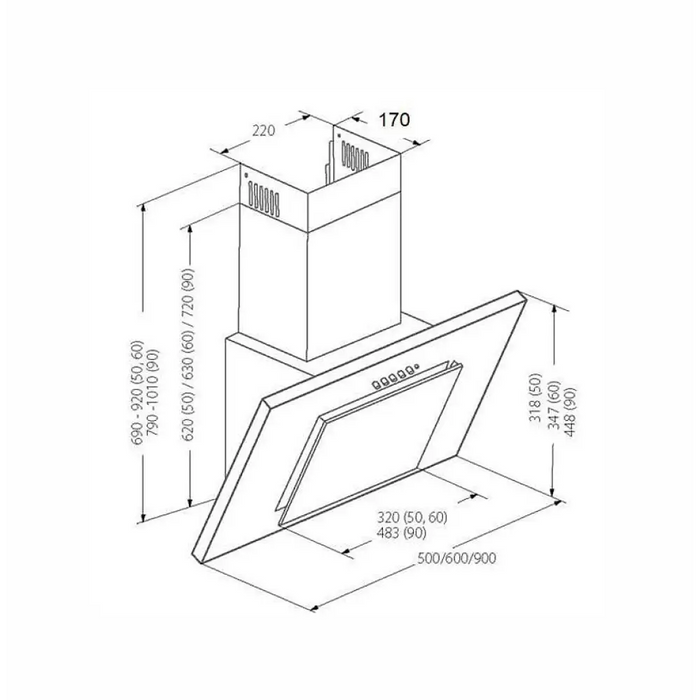 AKPO WK-4 NERO 2.0 90 бял T450 линеен LED/контролен капак