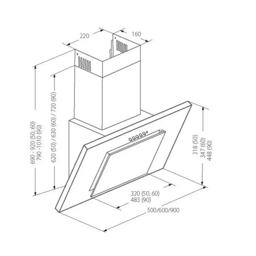 Akpo WK-4 Nero Line Eco 50 Стенен черен