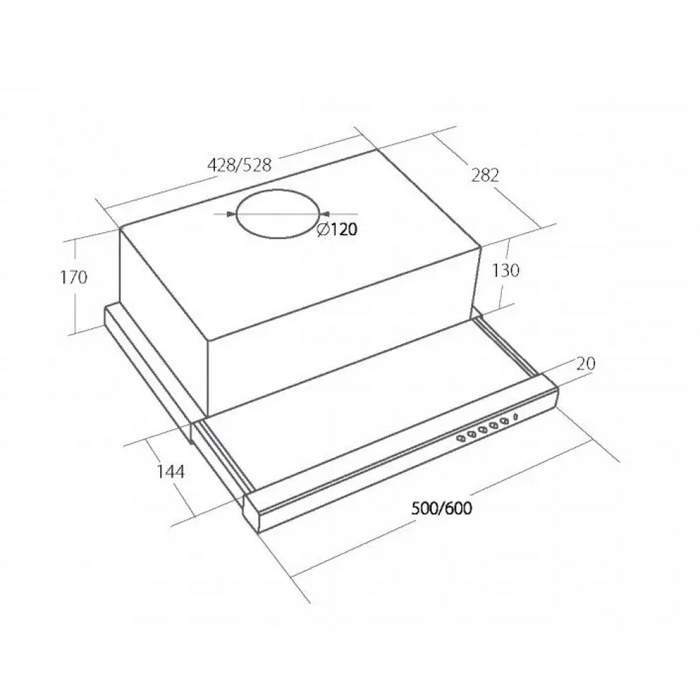 Akpo WK-7 Light Eco 60 Аспиратор за вграждане Inox