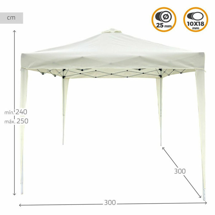 Беседка Aktive Max-Air Бял 300 x 300 x 250 cm Плат Стомана